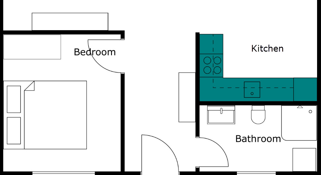 Change the Material or Color on Kitchen Cabinets and Countertops –  RoomSketcher Help Center