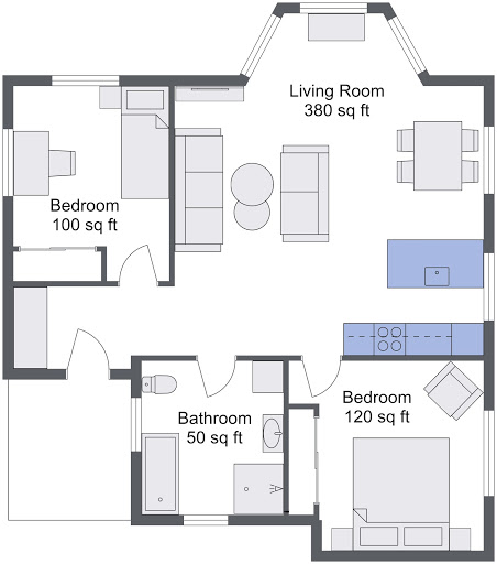 Change the Material or Color on Kitchen Cabinets and Countertops –  RoomSketcher Help Center