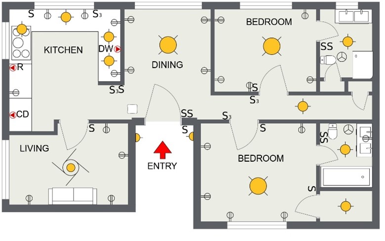 Ceiling Fan Symbol Floor Plan | Shelly Lighting