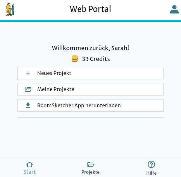 web portal im hellen modus