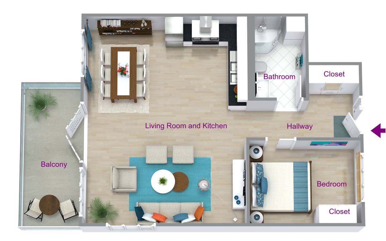 My First Project - Level 1 - 3D Floor Plan.jpg